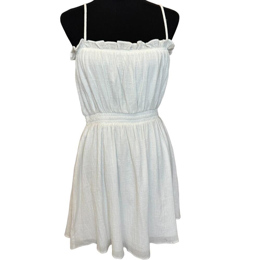 * NORDSTROM ALL IN FAVOR ~ Cotton Gauze White Sleeveless Mini Dress Size M